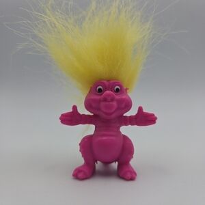 Vintage Troll Dinosaur Creature Pencil Topper 1990s